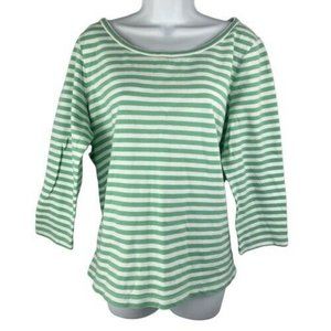 Lands' End XL Shirt Stripes Womens 100% BAUMWOLLE